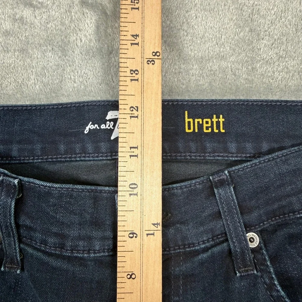 7 For All Mankind Brett Modern Bootcut Jeans Dark Wash Mens 31 Made in USA